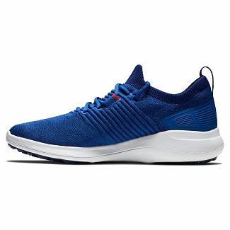Men's Footjoy Flex XP Spikeless Golf Shoes Blue NZ-578335